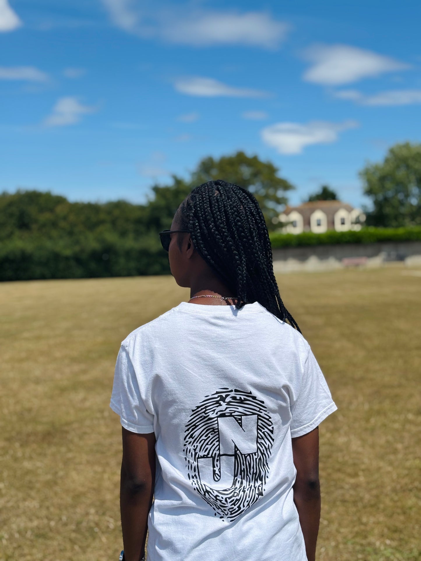 “The First Mark” white tee