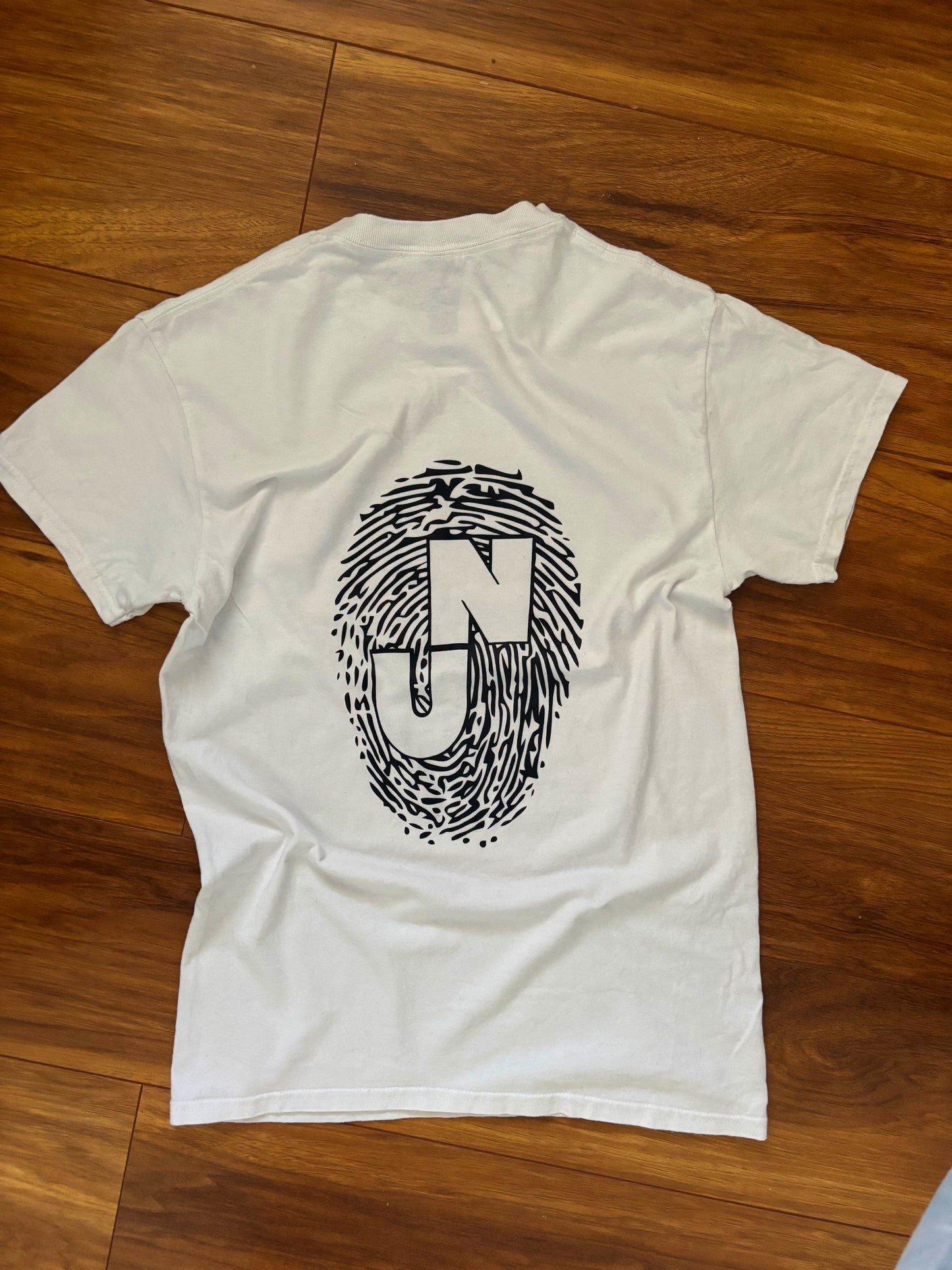 “The First Mark” white tee
