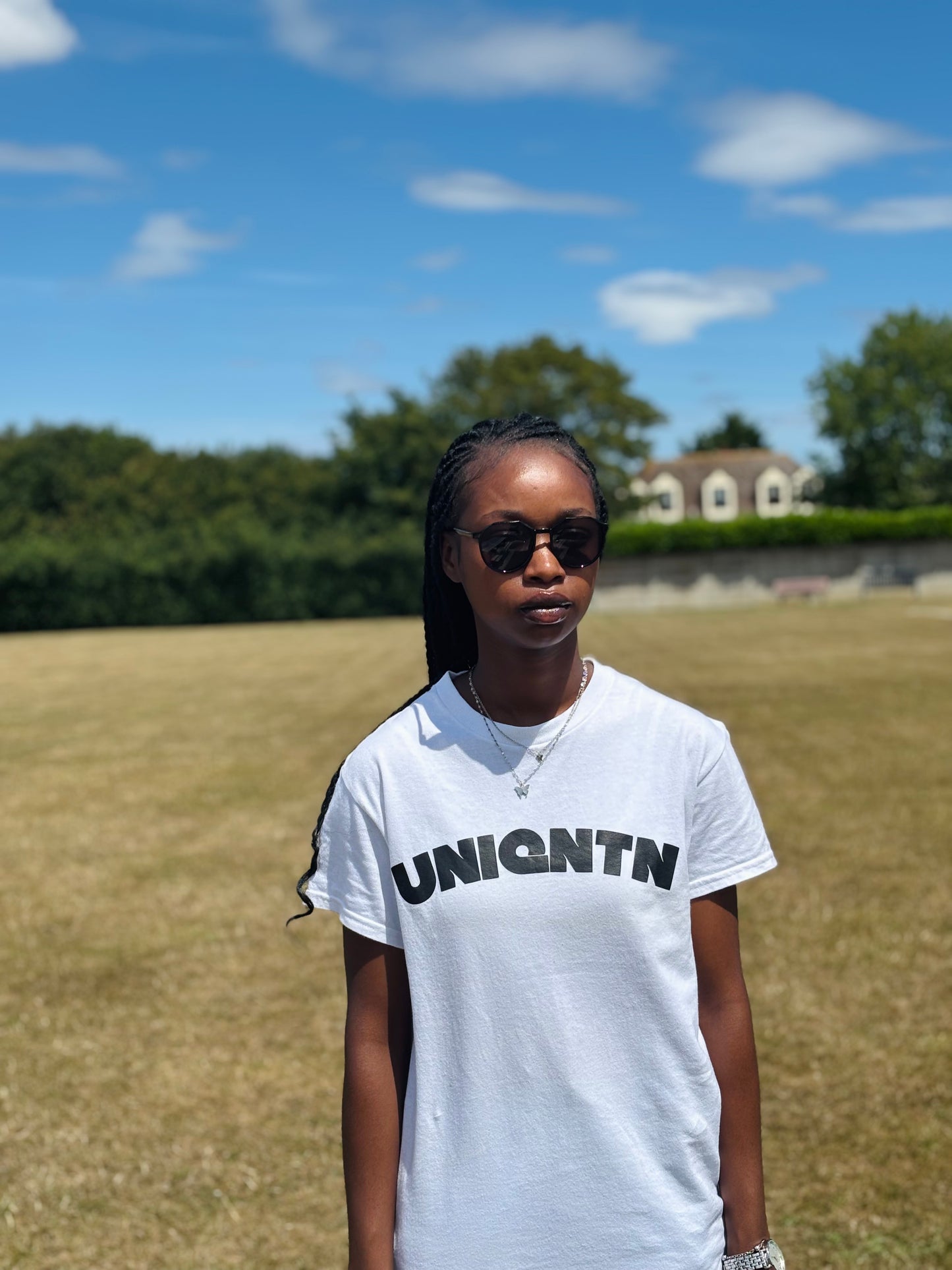“The First Mark” white tee